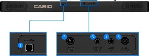 Imagen 7 de 10 de Piano Digital Casio Cdp-s110bk 88teclas Sensitivas Portatil