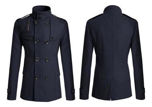 Gabardina De Doble Botonadura For Hombre, Abrigo De Inviern