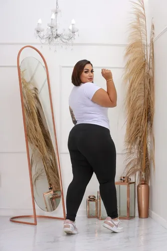 Calça Legging Plus Size Não Fica Transparente Modela Bumbum