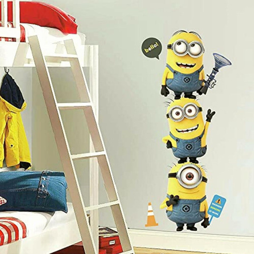 Sticker, Removible Para Pared, Calcomanía Cuarto Minions