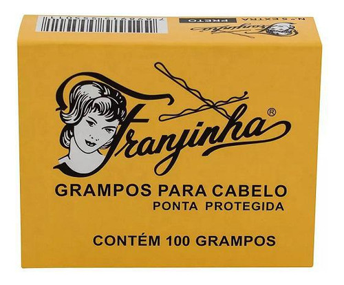 Grampo Para Cabelo Preto Nº 5 Com 100 Grampos - 16636
