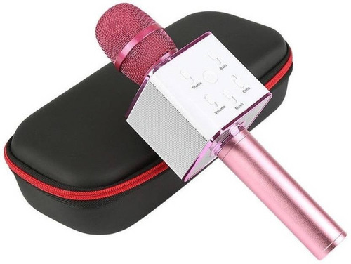 Microfono Parlante Inalambrico Bluetooth Para Karaoke Rosa