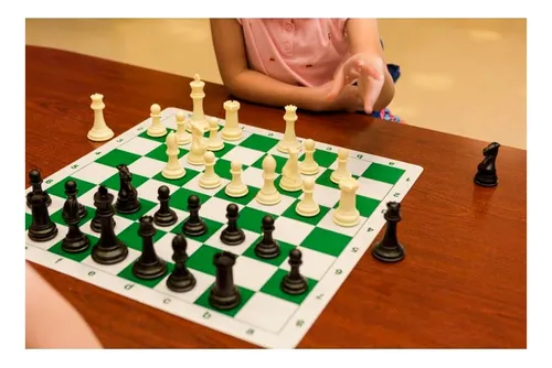 Juego Tablero De Ajedrez Enrollable Portátil Viajero 34cm