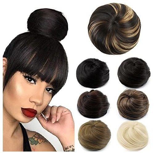 Kgbfass Bun Hairpiece Straight Drawstring Ponytail Ftf9w