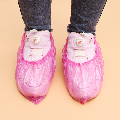 Funda Para Zapatos Rosa Desechable, Impermeable Y A Prueba D