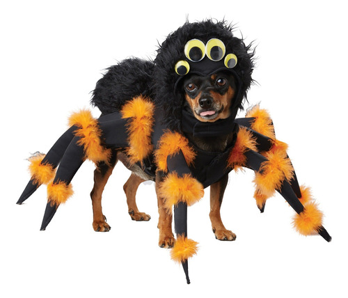 Disfraz De Araa Para Perro Cachorro, Color Negro Y Naranja,