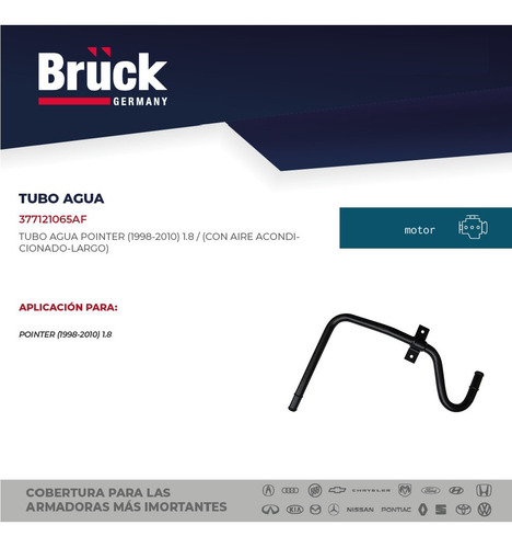 Tubo Agua Pointer Pickup 2003 377121065af