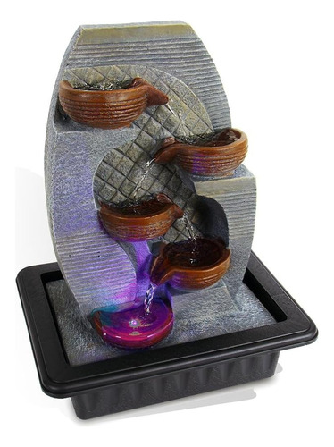 Serenelife 4-tier Desktop Electric Water Fountain Decor W / 