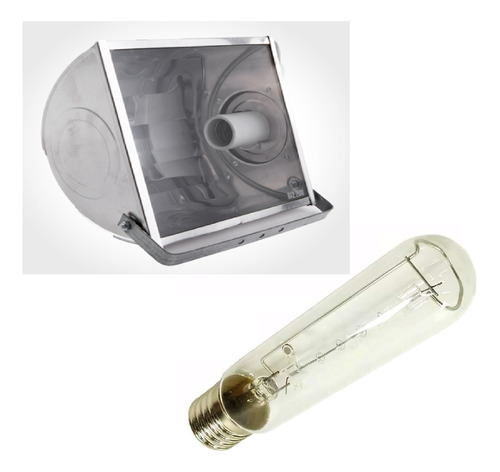 Lampada Vapor Metalico 400w E40 Clara Com Refletor