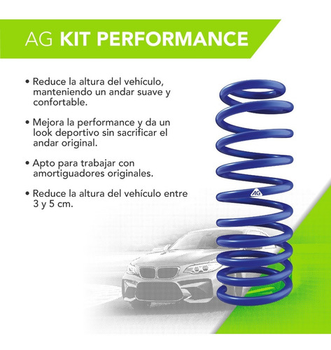 Kit Espirales Progresivos Delanteros Ag Vw Gol G3 2000/2005