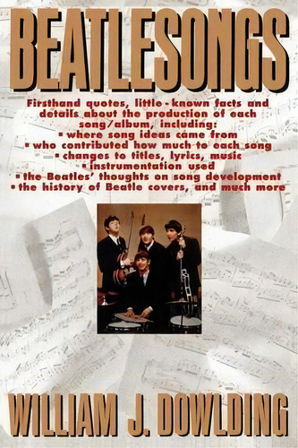 Beatlesongs, De William J. Dowlding. Editorial Simon & Schuster, Tapa Blanda En Inglés