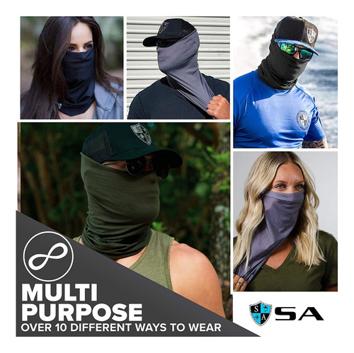 Sa Company Neck Gaiter 5-pack Sun Protection Face Shield Mul