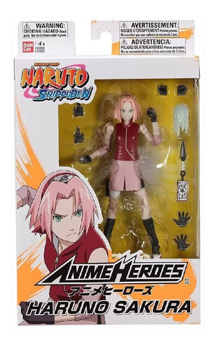 Boneco Naruto Bandai Sakura Haruno Anime Heroes F0073-6