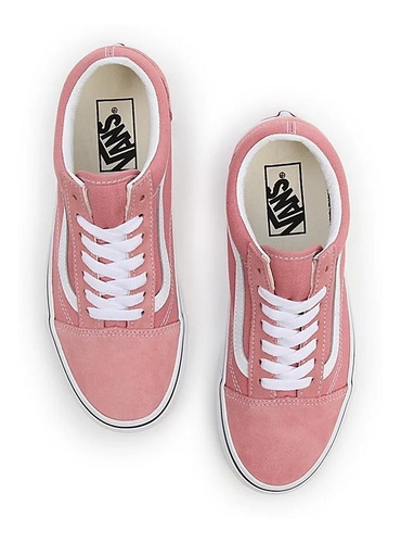 Imagen 4 de 8 de Zapatillas Vans Modelo Old Skool Rosa Blanco Exclusivas