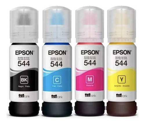 Pack Tintas Epson 544 Original C M Y K 4 Botellas