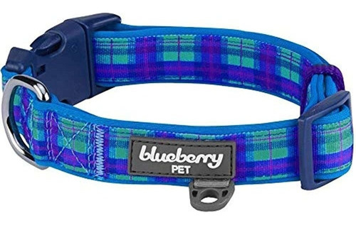 Blueberry Pet Soft Y Comfy Scottish Plaid Pattern Collar De