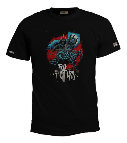 Camiseta Estampada Foo Fighters Rock Metal Logo Hombre Bto 