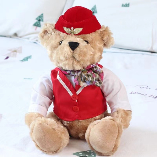 1pc Lovely Pilot Teddy Bear Juguete De Peluche Capitán Oso M