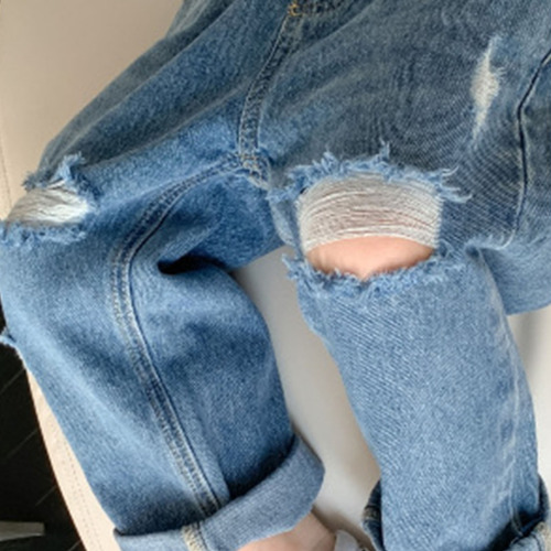 Pantalones Vaqueros Para Niños, Color Liso, Bolsa Elástica C