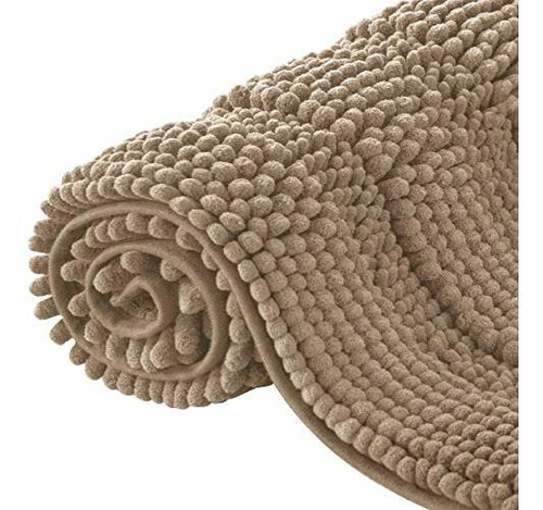 Chun Yi Bathroom Rugs Chenille Soft Striped Plush Bath Mat N