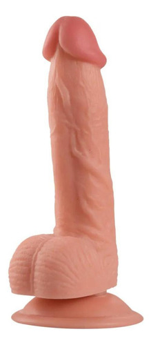 Dildo realista Zeus Ll con ventosa y escroto, 18,5 x 3,8