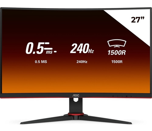 Monitor Gamer Legend 27'' C27g2ze Led Full Hd Aoc Bivolt Cor Preto-vermelho 110V/220V