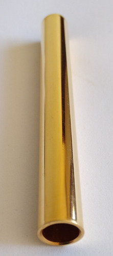 1 Canudo Ø6mmx10cm Snuff Snorter Sniffer Banho De Ouro 24 K
