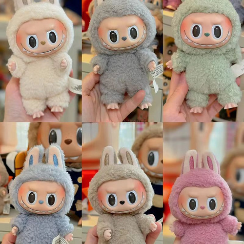 Chaveiro Macaron Mini Cute Labubu Monster Doll De 3 Peças