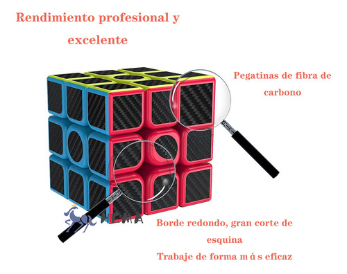 Cubo Rubik 2x2 3x3 4x4 5x5 Cobra Profesional Fibra Carbono
