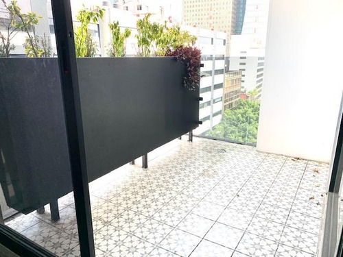 Anzures, Departamento Con Terraza Privada, 1 Recámara, Estudio O Área De T.v., 2 Baños Completos, Vigilancia 24 Horas. Excelente Ubicación. El Edificio Cuenta Con Roof Garden En Áreas Comunes.