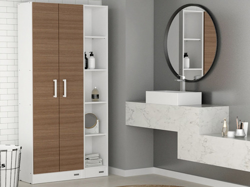 Combo Organizadores Para Baño Tolva Con Puerta Y Estantes