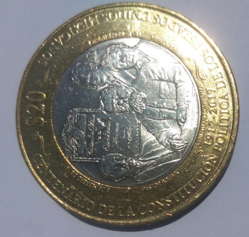 Moneda 20 Pesos Centenario De La Constitución Mexicana