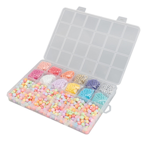 Kit Para Hacer Pulseras Diy, 2100 Unidades, Cuentas De 4 Mm