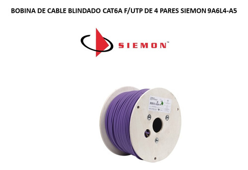 Bobina Cable Blindado Cat6a F/utp De 4 Pares Siemon 9a6l4-a5