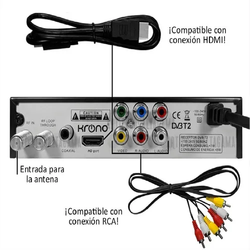 Tdt Receptor Tv Digital Hd Krono Control Hdmi