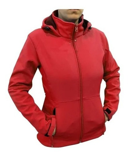 Campera De Neopreno Dama Roja Negra- Uniformes De Trabajo