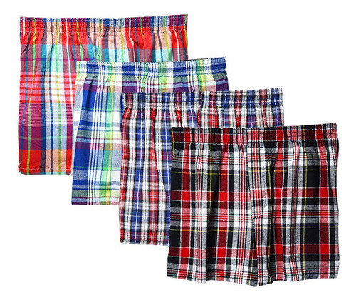 Pack De 5 Calzoncillos Bóxer Estilo Cuadros Para Hombre
