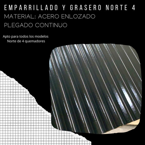 Imagen 9 de 9 de Parrilla A Gas Envasado 4 Quemadores Y Anafe. Acero Inox.