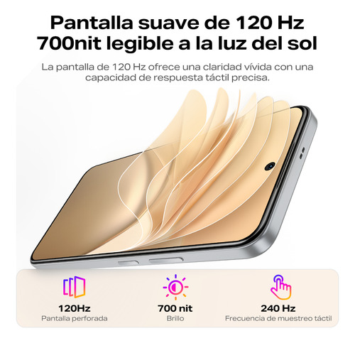 Celular Infinix Smart 10 Dual Sim One-tap Infinix Al 4gb Ram 128gb Rom Plata Titanio Batería De 5000mah Ip64 Pantalla De 120hz Transferencia Táctil