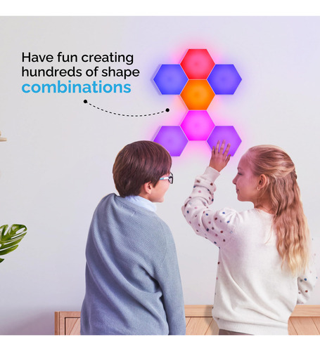Luces Led Hexagonales Para Pared Con Control Ideal Para Sa