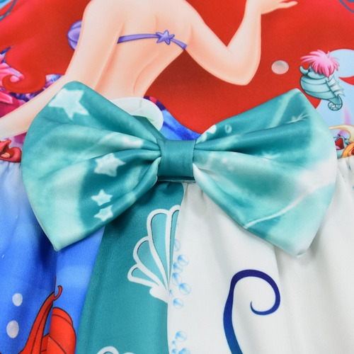 Vestido De Princesa Pequeña Sirena Ariel Para Niñas Verano Fiesta De Cumpleaños Halloween