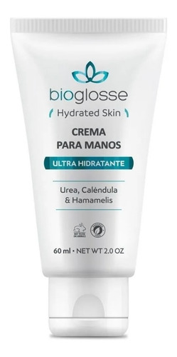 Crema Para Manos Ultra Hidratante Piel Seca Bioglosse 60ml 