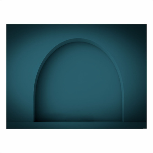 Fundo Fotográfico Arco Romano Azul Petróleo 2,2m X1,5m F863 Desenho Impresso Horizontal