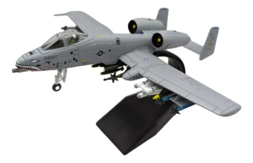 Avión A Escala De Metal A-10 Thunderbolt Ll 1:100 Con Base 