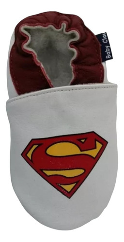 Zapatos Para Bebés Babuchas En Cuero Para Gatear / Superman