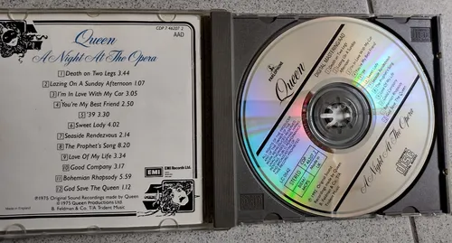 Queen - A Night At The Opera Cd England Uk 1975 1992 Caba
