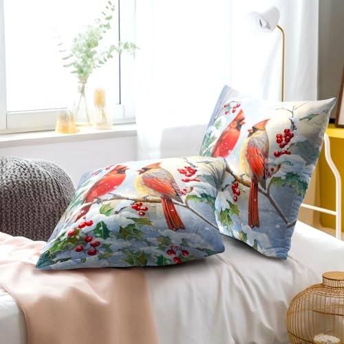 Juego De 2 Fundas De Almohada Invierno 45 X 45 Cm