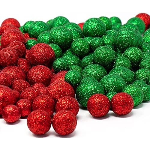 Bolas De Espuma Rojas Y Verdes 5 Bolsas, Conjunto De Bo...