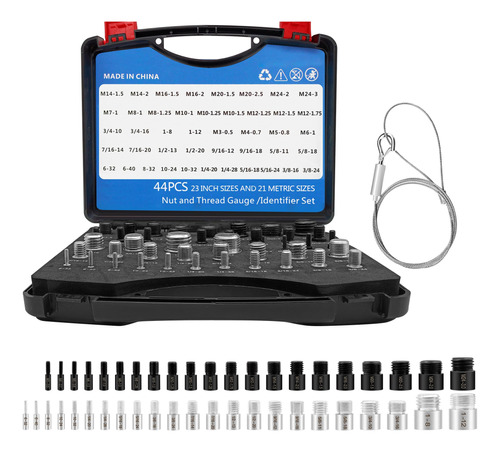 44 Tamanos De Tornillo Macho/hembra Y Calibre De Rosca, Comp