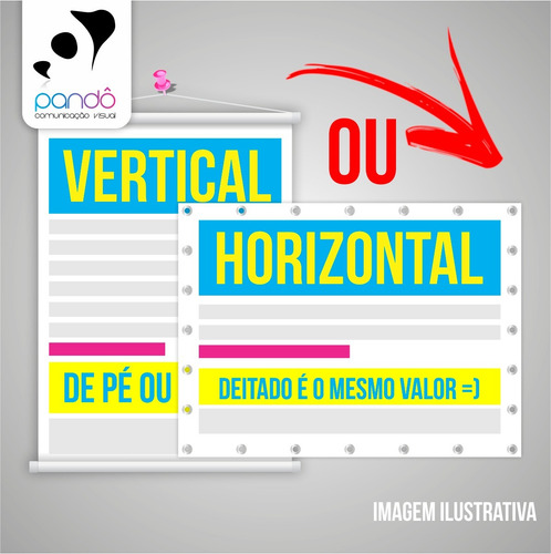 Banner Faixa Lona Personalizada; 250 X 100cm; 2,5x1 M; Arte